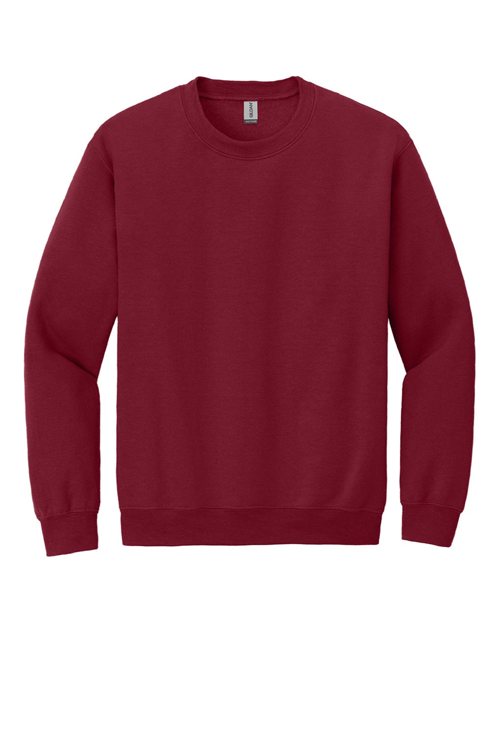 Gildan 18000 Mens Pill Resistant Fleece Crewneck Sweatshirt Garnet Red Flat Front