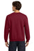 Gildan 18000 Mens Pill Resistant Fleece Crewneck Sweatshirt Garnet Red Model Back