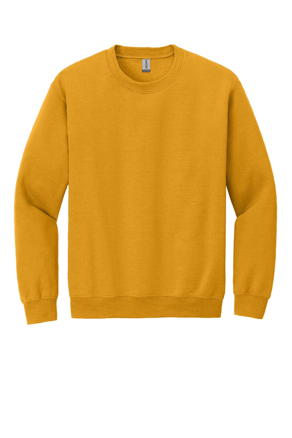 Gildan 18000 Mens Pill Resistant Fleece Crewneck Sweatshirt Gold Flat Front