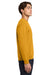 Gildan 18000 Mens Pill Resistant Fleece Crewneck Sweatshirt Gold Model Side