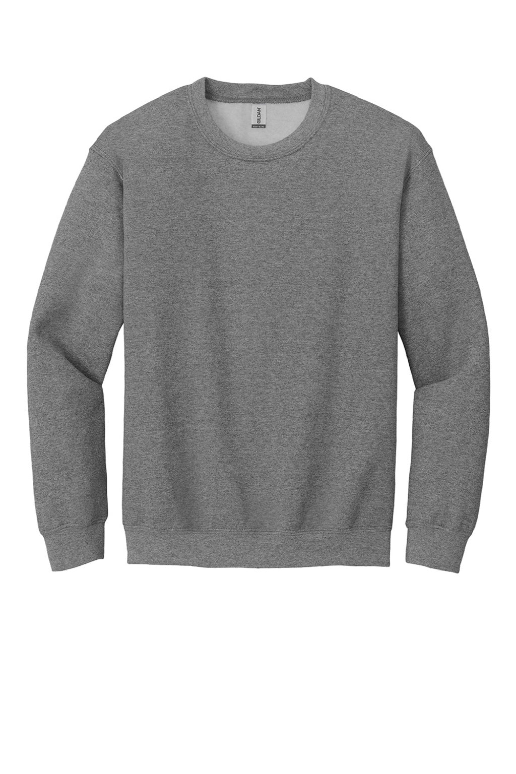Gildan 18000 Mens Pill Resistant Fleece Crewneck Sweatshirt Heather Graphite Grey Flat Front
