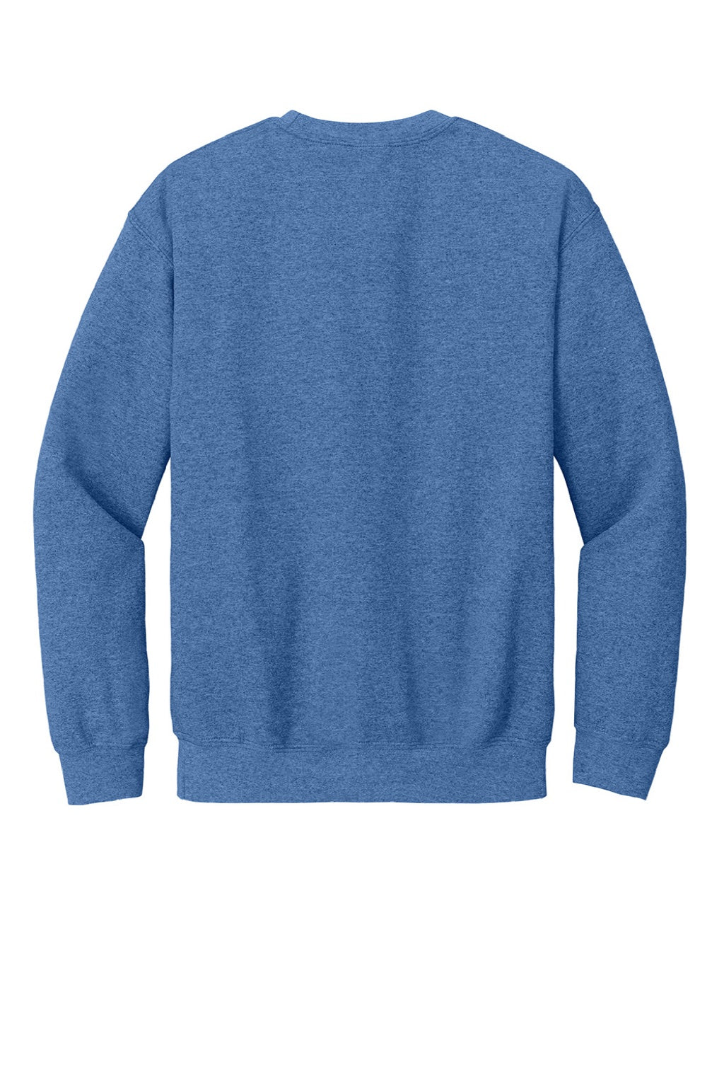 Gildan 18000 Mens Pill Resistant Fleece Crewneck Sweatshirt Heather Deep Royal Blue Flat Back