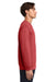 Gildan 18000 Mens Pill Resistant Fleece Crewneck Sweatshirt Heather Scarlet Red Model Side