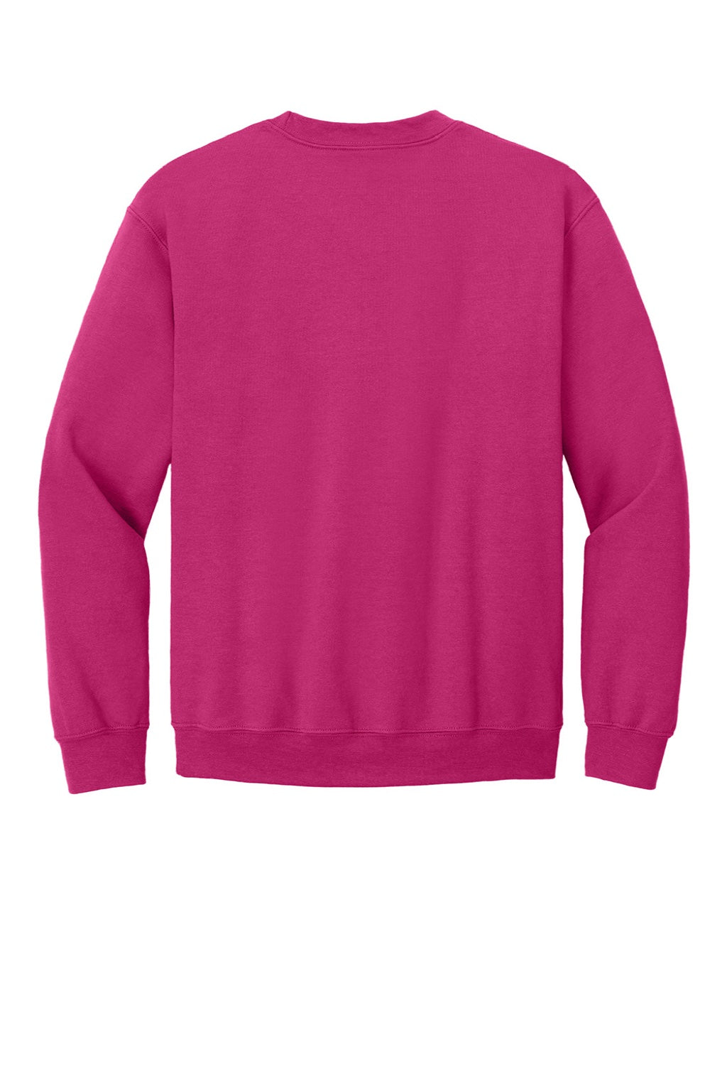 Gildan 18000 Mens Pill Resistant Fleece Crewneck Sweatshirt Heliconia Pink Flat Back
