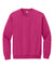 Gildan 18000 Mens Pill Resistant Fleece Crewneck Sweatshirt Heliconia Pink Flat Front