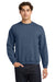 Gildan 18000 Mens Pill Resistant Fleece Crewneck Sweatshirt Indigo Blue Model Front