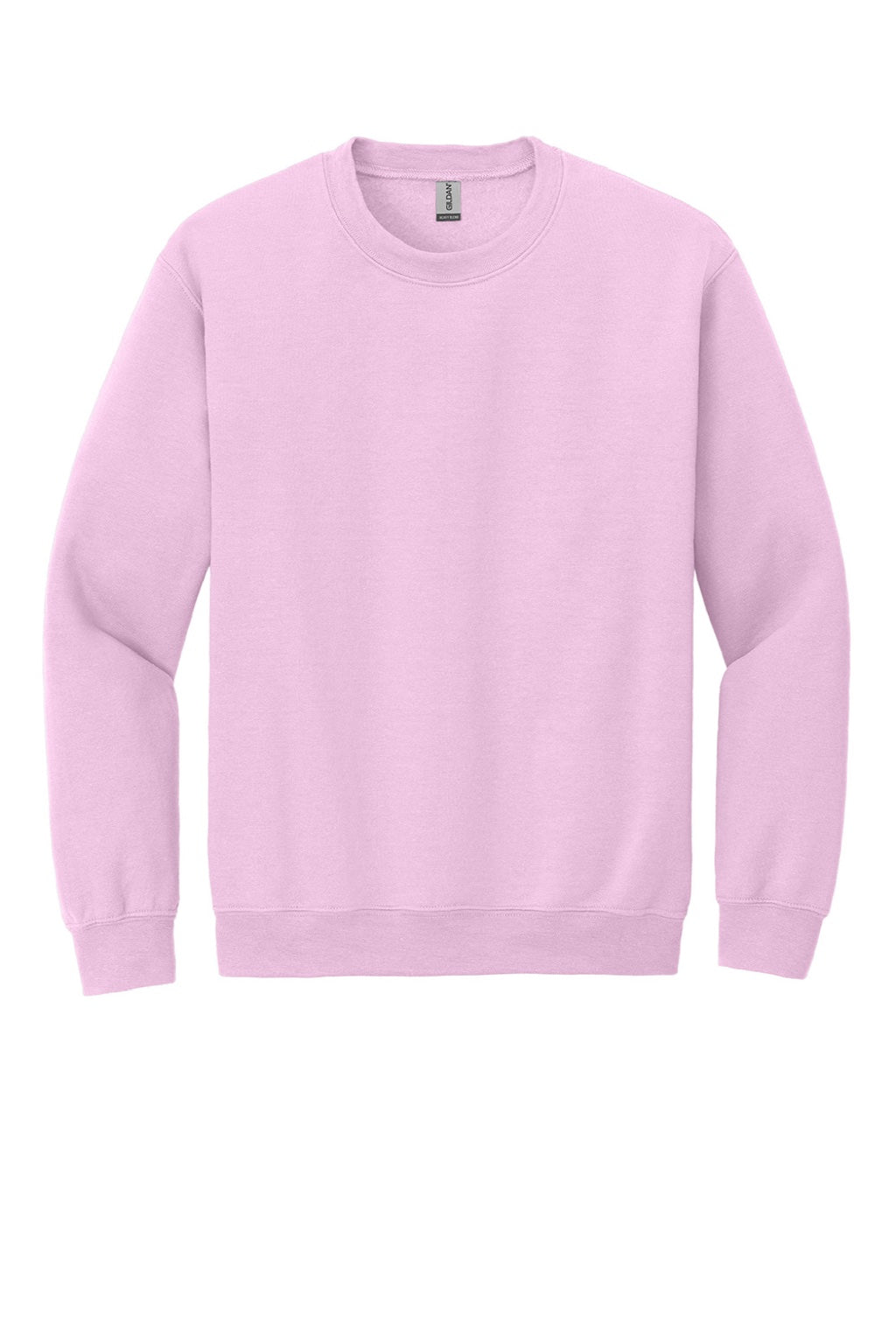 Gildan 18000 Mens Pill Resistant Fleece Crewneck Sweatshirt Light Pink Flat Front