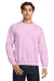 Gildan 18000 Mens Pill Resistant Fleece Crewneck Sweatshirt Light Pink Model Front