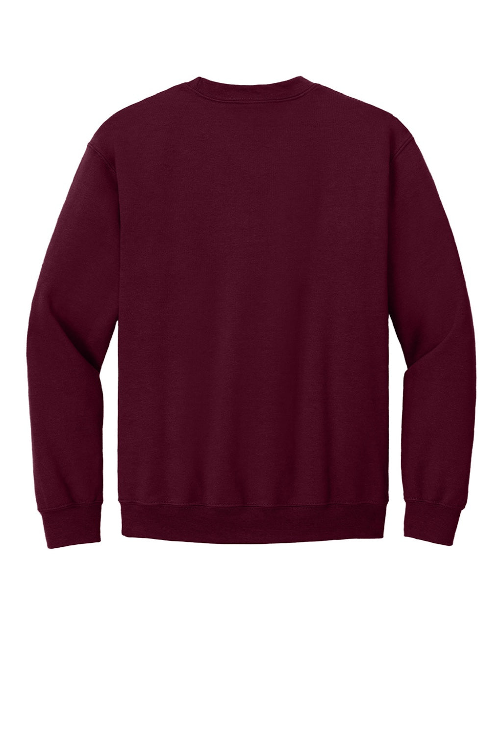 Gildan 18000 Mens Pill Resistant Fleece Crewneck Sweatshirt Maroon Flat Back