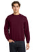 Gildan 18000 Mens Pill Resistant Fleece Crewneck Sweatshirt Maroon Model Front