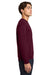 Gildan 18000 Mens Pill Resistant Fleece Crewneck Sweatshirt Maroon Model Side