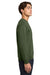 Gildan 18000 Mens Pill Resistant Fleece Crewneck Sweatshirt Military Green Model Side