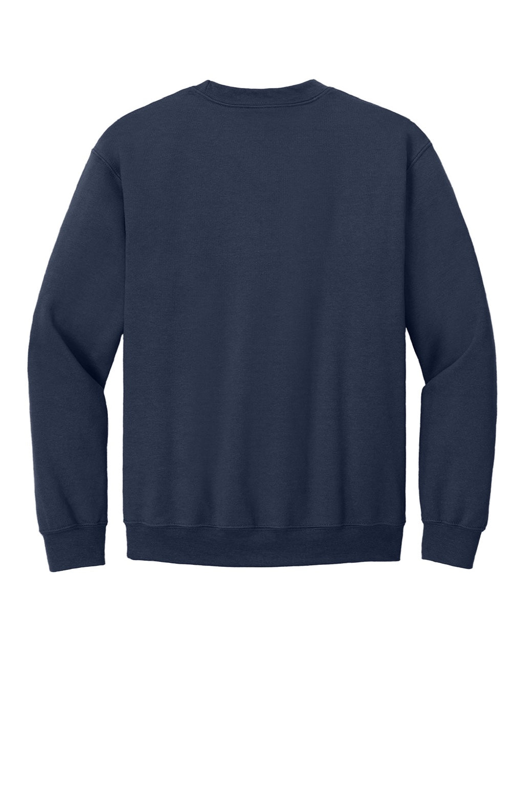Gildan 18000 Mens Pill Resistant Fleece Crewneck Sweatshirt Navy Blue Flat Back