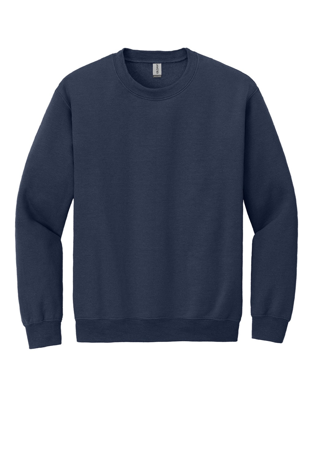 Gildan 18000 Mens Pill Resistant Fleece Crewneck Sweatshirt Navy Blue Flat Front