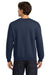 Gildan 18000 Mens Pill Resistant Fleece Crewneck Sweatshirt Navy Blue Model Back