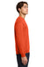 Gildan 18000 Mens Pill Resistant Fleece Crewneck Sweatshirt Orange Model Side