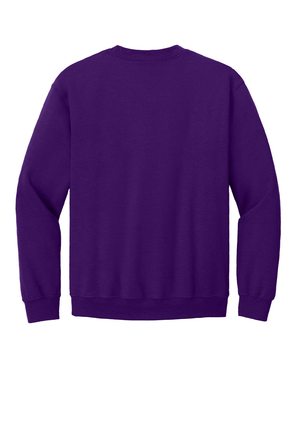 Gildan 18000 Mens Pill Resistant Fleece Crewneck Sweatshirt Purple Flat Back