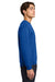 Gildan 18000 Mens Pill Resistant Fleece Crewneck Sweatshirt Royal Blue Model Side