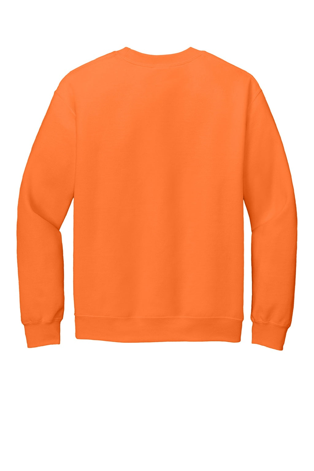 Gildan 18000 Mens Pill Resistant Fleece Crewneck Sweatshirt Safety Orange Flat Back