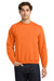 Gildan 18000 Mens Pill Resistant Fleece Crewneck Sweatshirt Safety Orange Model Front