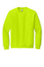 Gildan 18000 Mens Pill Resistant Fleece Crewneck Sweatshirt Safety Green Flat Front