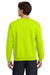 Gildan 18000 Mens Pill Resistant Fleece Crewneck Sweatshirt Safety Green Model Back