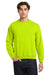 Gildan 18000 Mens Pill Resistant Fleece Crewneck Sweatshirt Safety Green Model Front