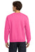 Gildan 18000 Mens Pill Resistant Fleece Crewneck Sweatshirt Safety Pink Model Back