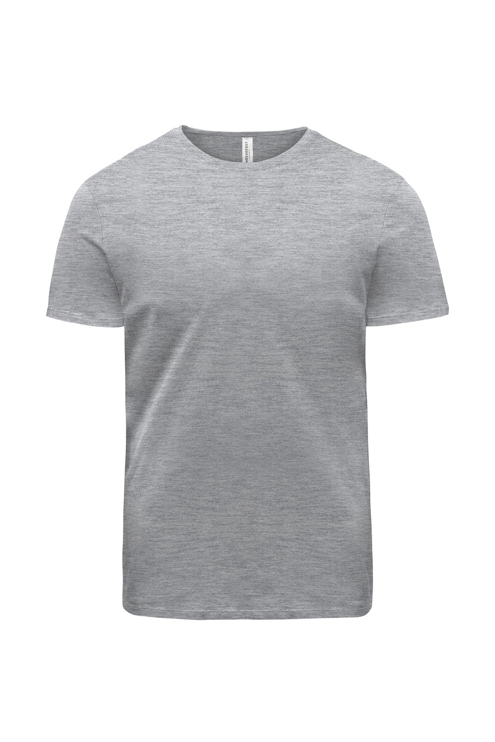 Threadfast Apparel 180A Mens Ultimate Short Sleeve Crewneck T-Shirt Heather Grey Flat Front