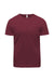 Threadfast Apparel 180A Mens Ultimate Short Sleeve Crewneck T-Shirt Burgundy Flat Front