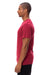Threadfast Apparel 180A Mens Ultimate Short Sleeve Crewneck T-Shirt Burgundy Model Side