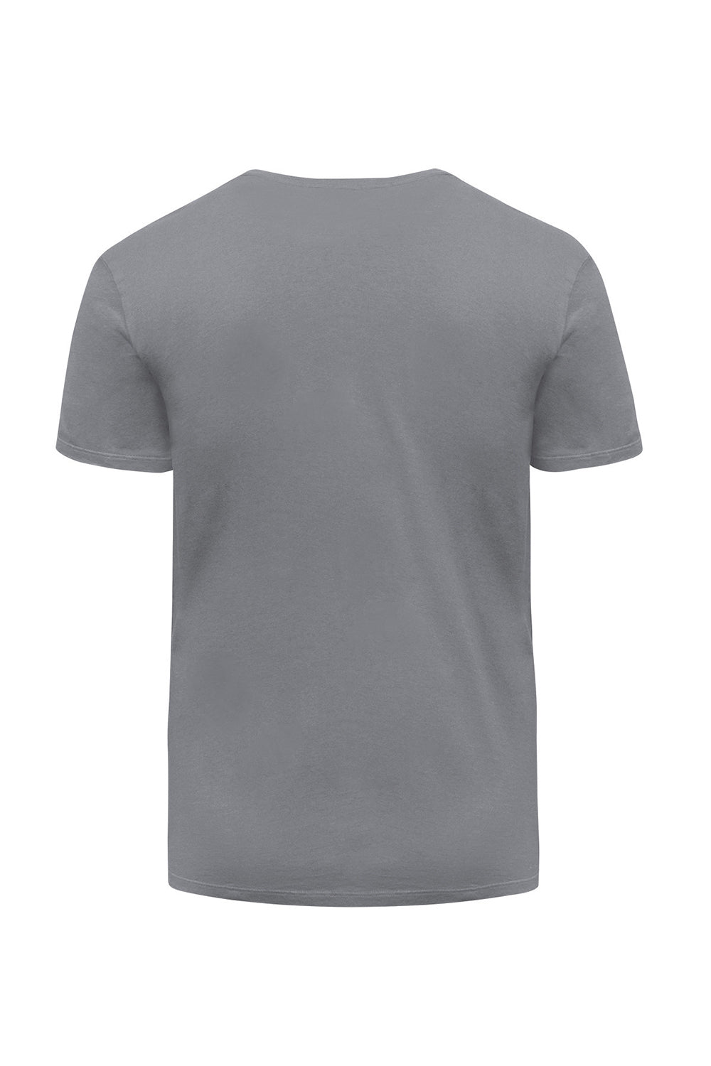 Threadfast Apparel 180A Mens Ultimate Short Sleeve Crewneck T-Shirt Smoke Grey Flat Back