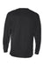 Badger 4104 Mens B-Core Moisture Wicking Long Sleeve Crewneck T-Shirt Black Flat Back
