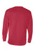 Badger 4104 Mens B-Core Moisture Wicking Long Sleeve Crewneck T-Shirt Red Flat Back