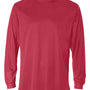 Badger Mens B-Core Moisture Wicking Long Sleeve Crewneck T-Shirt - Red - NEW