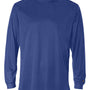 Badger Mens B-Core Moisture Wicking Long Sleeve Crewneck T-Shirt - Royal Blue - NEW