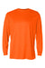 Badger 4104 Mens B-Core Moisture Wicking Long Sleeve Crewneck T-Shirt Safety Orange Flat Front