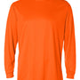 Badger Mens B-Core Moisture Wicking Long Sleeve Crewneck T-Shirt - Safety Orange - NEW