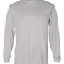 Badger Mens B-Core Moisture Wicking Long Sleeve Crewneck T-Shirt - Silver Grey - NEW
