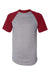Augusta Sportswear 423 Mens Short Sleeve Crewneck T-Shirt Heather Grey/Red Model Flat Front