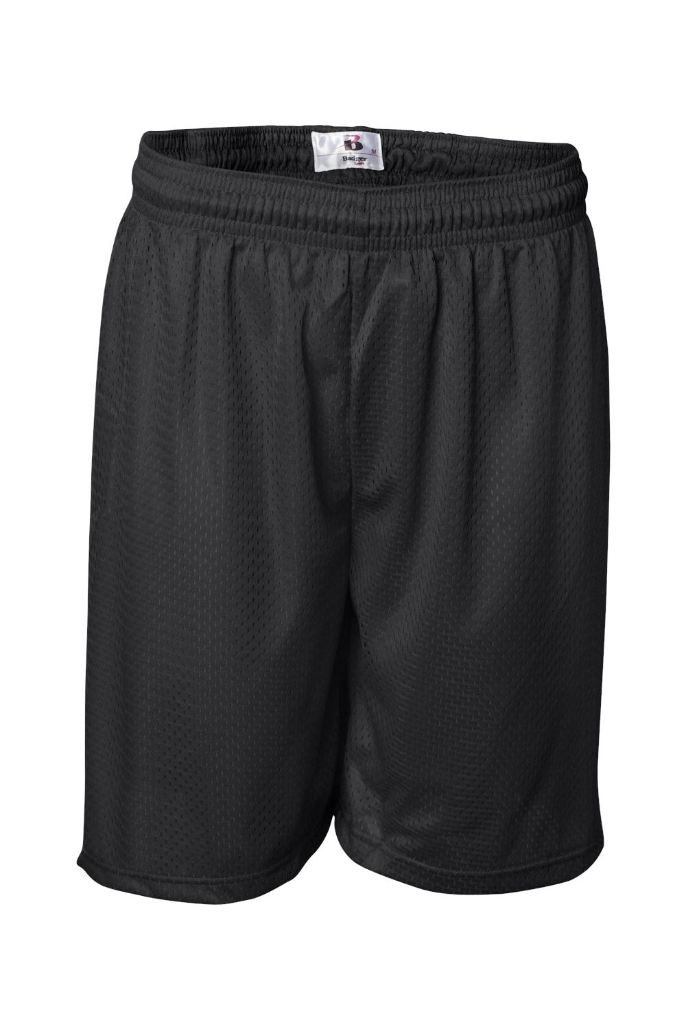 Badger 7207 Mens Pro Mesh Shorts Black Flat Front