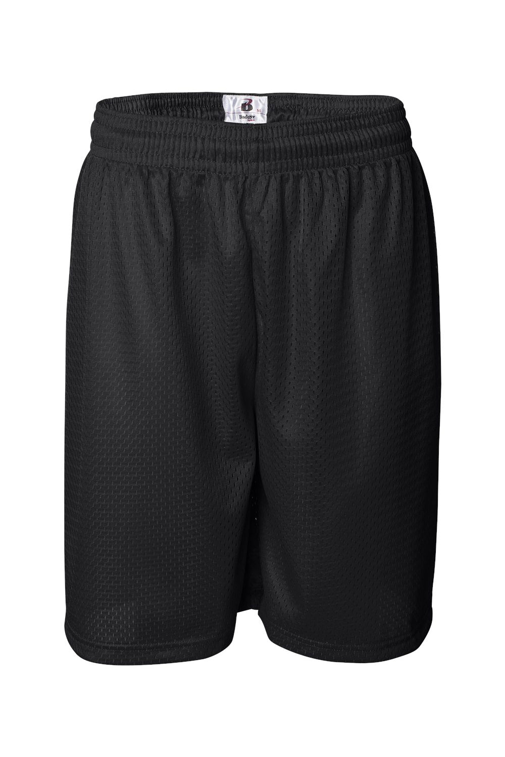 Badger 7209 Mens Pro Mesh Shorts Black Flat Front