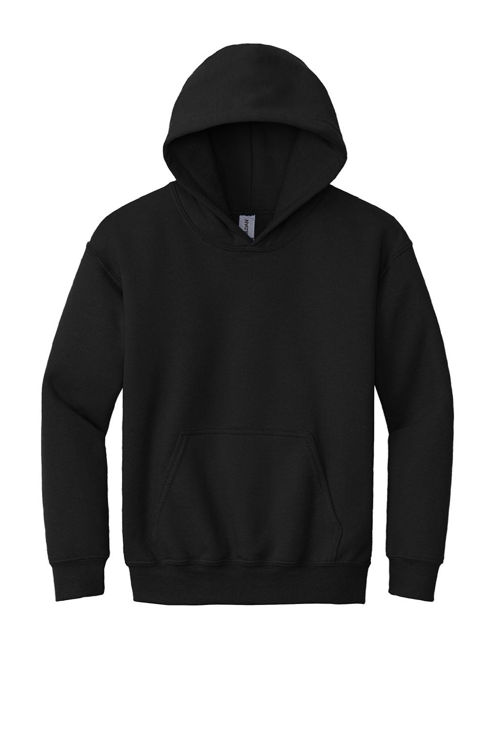 Gildan 18500B Youth Pill Resistant Hooded Sweatshirt Hoodie w/ Pouch Pocket Black Flat Front
