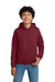Gildan 18500B Youth Pill Resistant Hooded Sweatshirt Hoodie w/ Pouch Pocket Cardinal Red Model Front