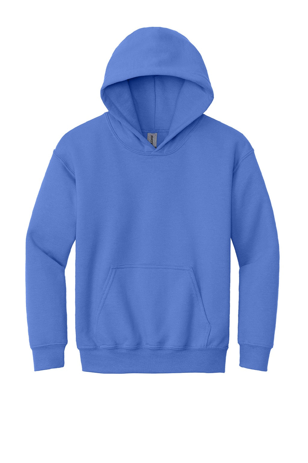 Gildan 18500B Youth Pill Resistant Hooded Sweatshirt Hoodie w/ Pouch Pocket Carolina Blue Flat Front