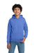 Gildan 18500B Youth Pill Resistant Hooded Sweatshirt Hoodie w/ Pouch Pocket Carolina Blue Model Front