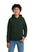 Gildan 18500B Youth Pill Resistant Hooded Sweatshirt Hoodie w/ Pouch Pocket Forest Green Model Front