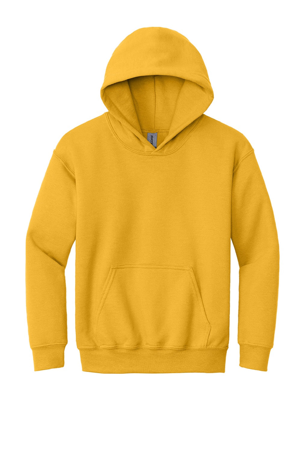 Gildan 18500B Youth Pill Resistant Hooded Sweatshirt Hoodie w/ Pouch Pocket Gold Flat Front