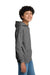 Gildan 18500B Youth Pill Resistant Hooded Sweatshirt Hoodie w/ Pouch Pocket Heather Graphite Grey Model Side