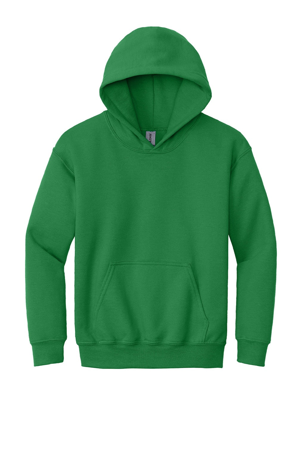 Gildan 18500B Youth Pill Resistant Hooded Sweatshirt Hoodie w/ Pouch Pocket Irish Green Flat Front